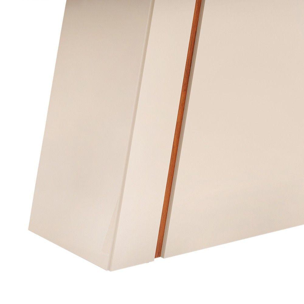 Mesa De Jantar Retangular Tampo Chanfrado 170x90cm Gabi Off White Freijó- Mabe Magazine - 4