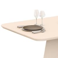 Mesa De Jantar Retangular Tampo Chanfrado 170x90cm Gabi Off White Freijó- Mabe Magazine - 5