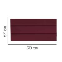 Painel Cabeceira Estofada Argentina 90cm Cama Box Solteiro Corino Bordo- Mabe Magazine - 2