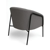 Poltrona Sala Industrial Alta Preto Kit 2 Stella Bouclê Grafite D03 - D'rossi - 7