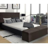Calçadeira Recamier Com Baú Sapateira 1,58m Queen Size Quarto Suede Marrom - Aurora Line - 3