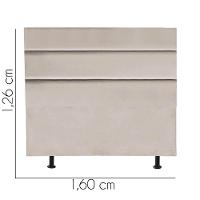 Cabeceira Estofada Argentina 160cm Queen Size Para Cama Colchão Box Quarto Suede Bege - Aurora Line - 3