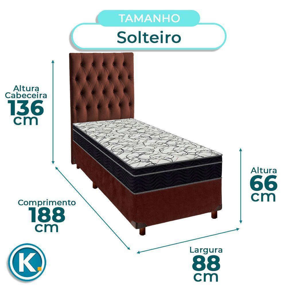 Box Bau Blindado Preto + Colchão Casal High Foam Ortobom - 3