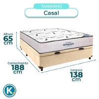 Cama Box Azul + Colchão Casal High Foam Ortobom - 3