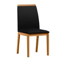 Conjunto Sala De Jantar Mesa Mariah 1,60m Com 6 Cadeiras Fernanda Ypê/preto/ja03 - New Ceval