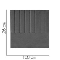 Cabeceira Carla Pé Plástico 100cm Solteiro Para Cama Colchão Box Quarto Linho Cinza - Aurora Line - 3