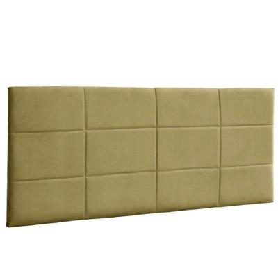 Painel Suspenso Cabeceira Luna 1,58m Para Cama Queen Size Suede Amarelo - Aurora Line