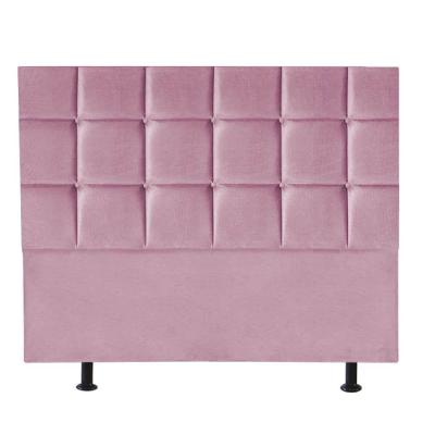 Cabeceira Estofada Cama Box Casal 140cm Espanha Suede Rosa Bebe- Mabe Magazine