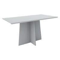 Conjunto Mesa De Jantar Anitta 1,60m Tampo De Madeira Com Vidro Colado E 6 Cadeiras Amanda Off White Ypê Ja01 New Ceval - 3