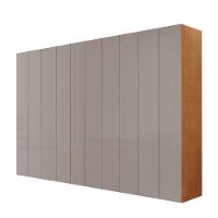 Roupeiro Casal Everest Em Mdf 10 Portas E 10 Cabideiros Naturalle/off White Sem Gavetas - 2