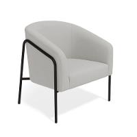 Poltrona Sala Industrial Alta Preto Kit 2 Stella Suede D03 - D'rossi Cor Cinza - 5