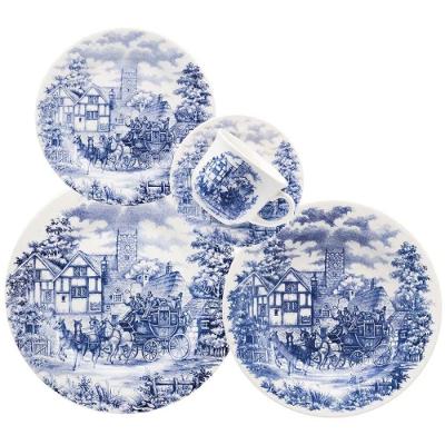 Aparelho De Jantar 30 Peças Cena Inglesa Oxford