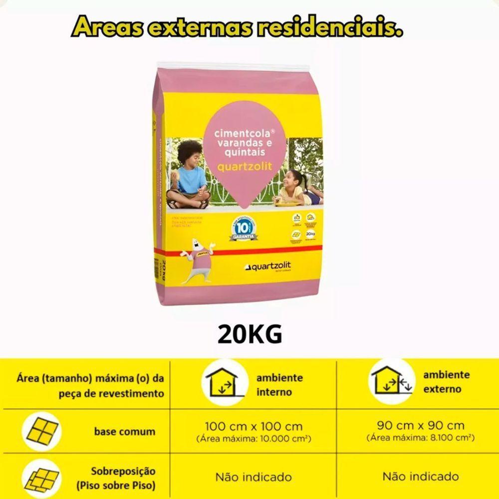 Argamassa Quartzolit Varandas E Quintais Ac2 - 20kg - 3