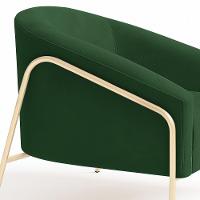 Poltrona Sala Industrial Alta Champanhe Stella Suede D03 - D'rossi Cor Verde - 7