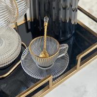 Conjunto De Xícaras Para Café Com Pires Em Vidro Graffiato Com 12 Peças 90ml Haüskraft - 3