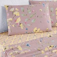 Colcha + Jogo De Cama Bouti Estampado King 07 Peças 100% Poliéster - Lavanda - 7