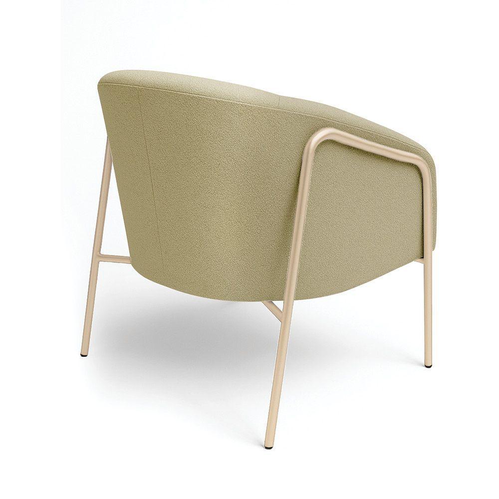 Poltrona Sala Industrial Alta Champanhe Kit 2 Stella Bouclê Pistache D03 - D'rossi - 7