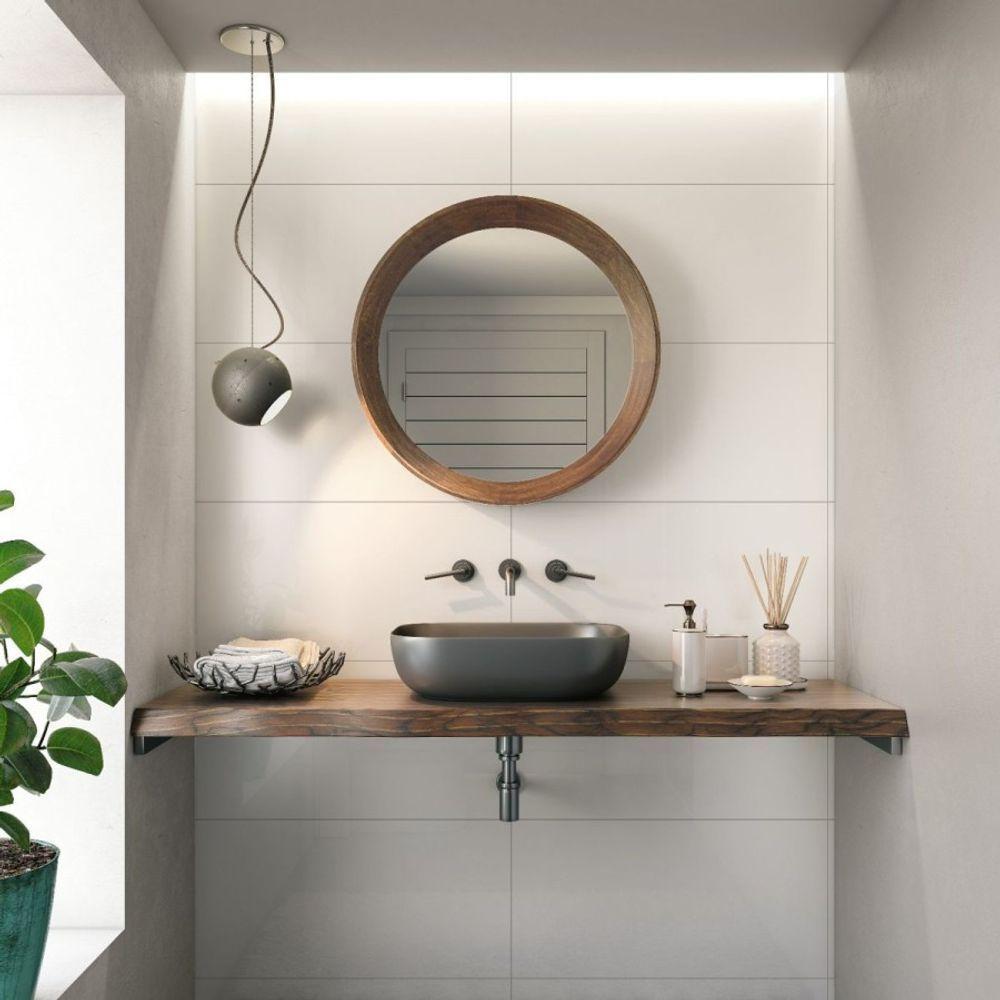 Azulejo Cecafi Branco Neve Plus Ret. - 37x74 A - 2