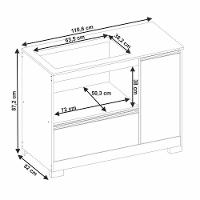 Balcão Cooktop Nt 3050 Branco Com Granito - Notável - 6