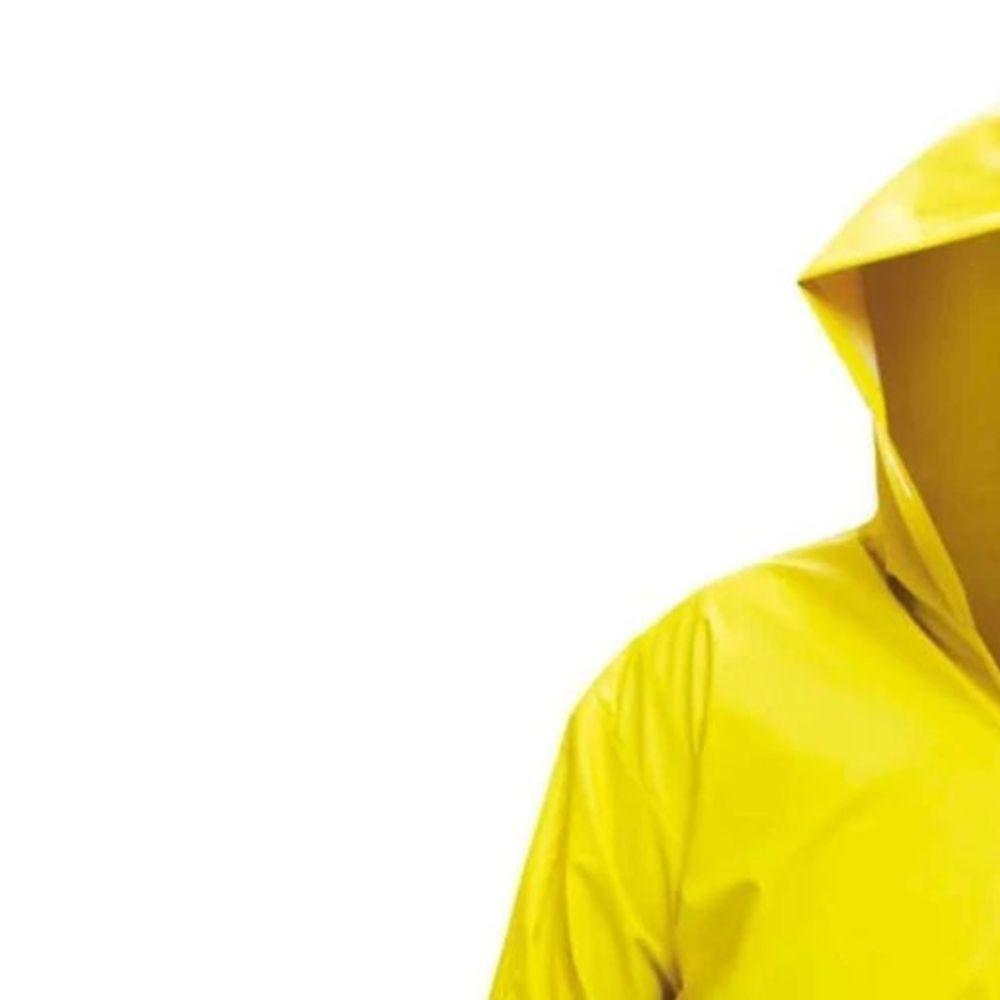 Capa De Pvc Com Forro Tamanho Gg Amarela. - 2