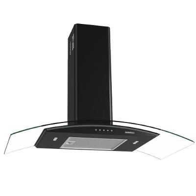 Coifa de Parede Nardelli Clean 90cm Inox e Vidro com Led Preto 110V