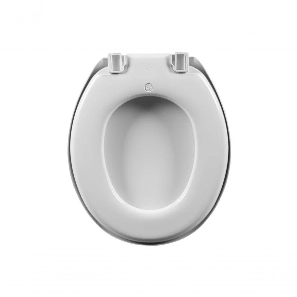 Assento Sanitário Oval Almofadado Perfumado Branco - 2