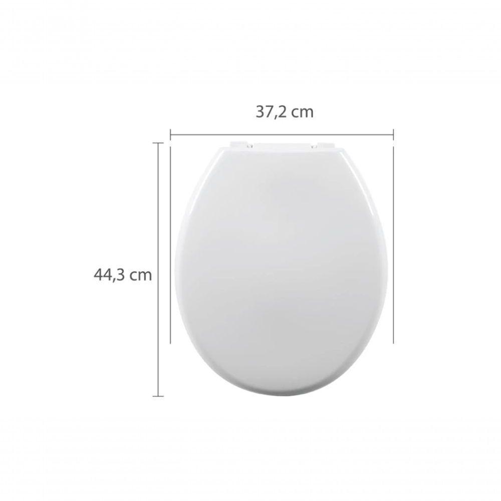 Assento Sanitário Oval Almofadado Perfumado Branco - 4