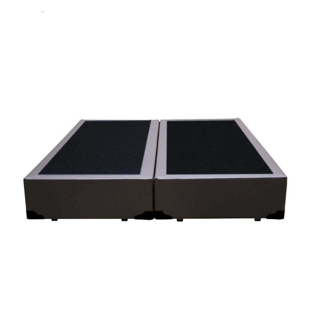 Cama Box Blindado Queen Bipartido Loja Xerife Sintético Marrom 40x158x198 - 2