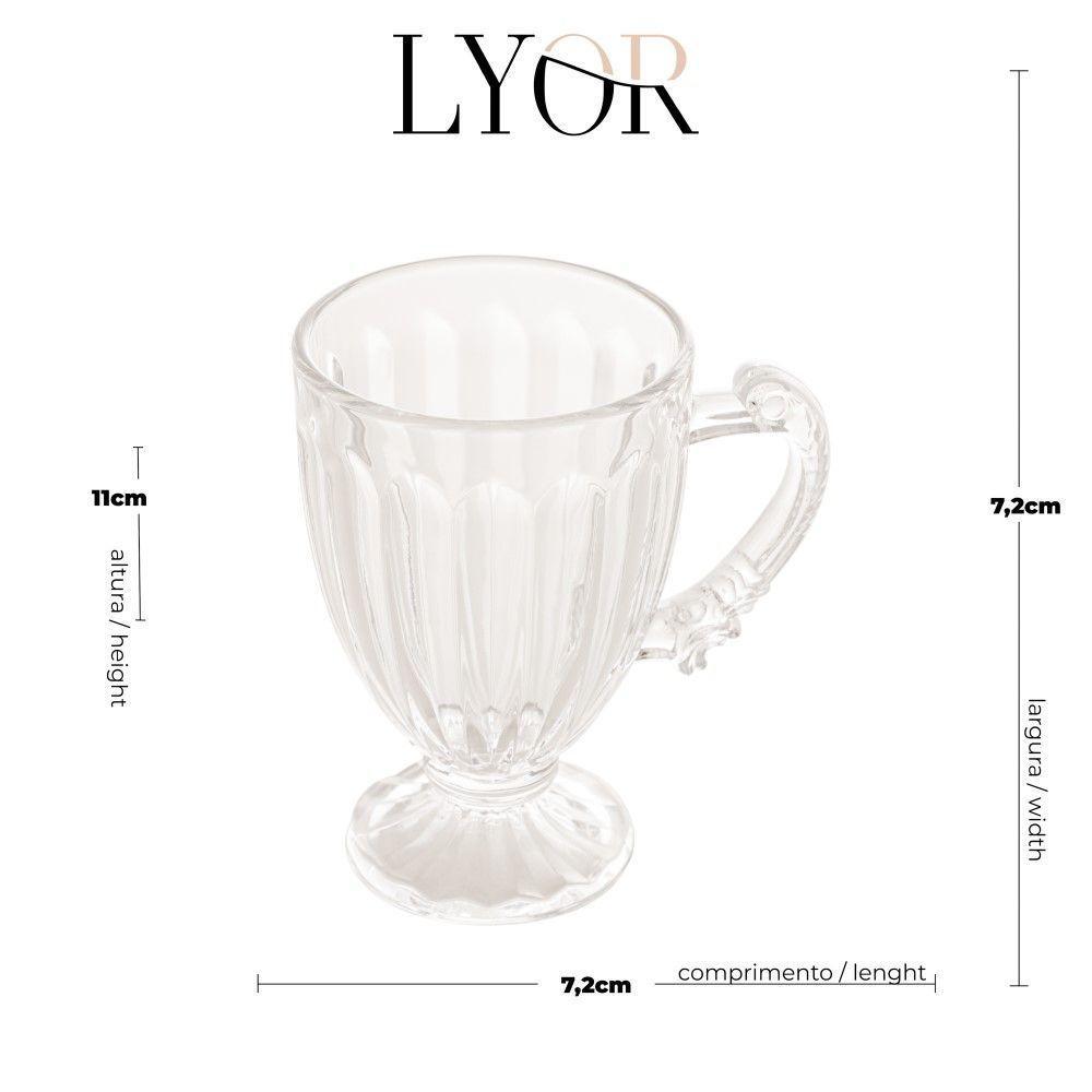 Conjunto De Xícara De Café-cappuccino 6 Peças 100ml Imperial Lyor - 4