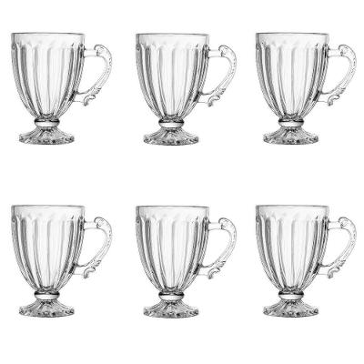 Conjunto de Xícara de Café Cappuccino Imperial 6 Peças 100ML Cristal Ecológico Lyor