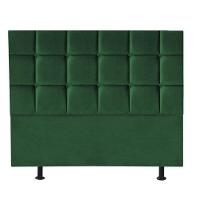 Cabeceira Estofada Cama Box Casal 140cm Espanha Suede Verde- Mabe Magazine - 1