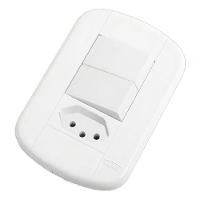 Interruptor Duplo Com Tomada 10a Fame - 3929 Blanc - 2