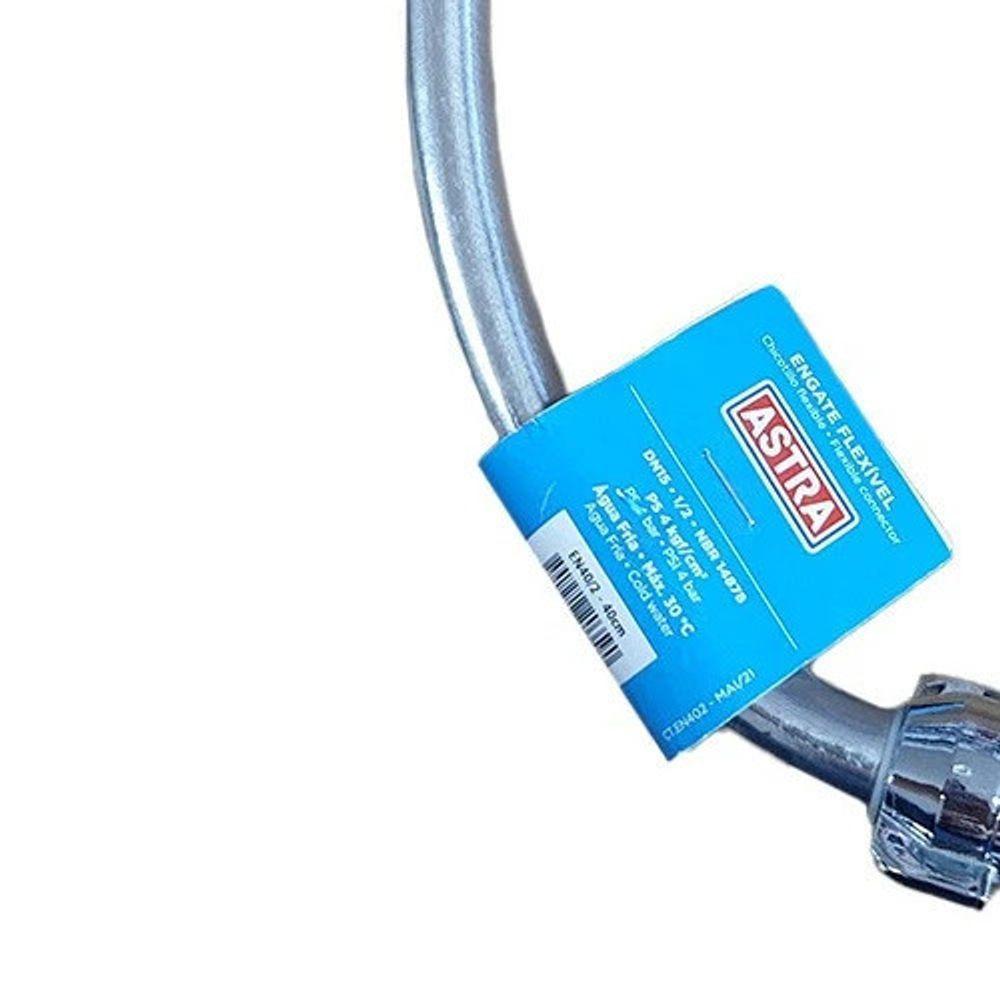 Engate Flexível Plástico 40cm 1-2 Metalizado Astra - 4