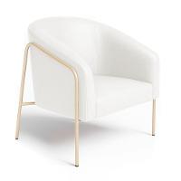 Poltrona Sala Industrial Alta Champanhe Stella Sintético Pu D03 - D'rossi Cor Branco - 2