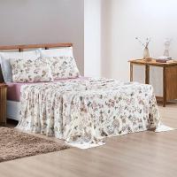 Edredom 2,60m X 2,40m + Jogo De Cama Malha Quality King 05 Peças 100% Algodão - Butterfly - 5