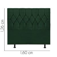 Cabeceira Estofada Cama Box Queen 160cm Istambul Corino Verde- Mabe Magazine - 3