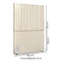 Cabeceira Solteiro 90 Cm Com Frame Dalia Corino Bege Artte Bege - 3