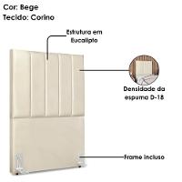 Cabeceira Solteiro 90 Cm Com Frame Dalia Corino Bege Artte Bege