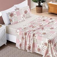 Edredom 2,40m X 2,20m + Jogo De Cama Dupla Face Bouti Queen 07 Peças 100% Poliéster - Rosa Matura - 7