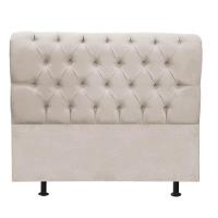 Cabeceira Estofada Cama Box Queen 160cm París Corino Bege- Mabe Magazine - 2