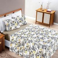 Edredom 2,60m X 2,40m + Jogo De Cama Malha Quality King 05 Peças 100% Algodão - Blossom - 7