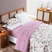 Edredom 2,60m X 2,40m + Jogo De Cama Malha Quality King 04 Peças 100% Algodão - Butterfly