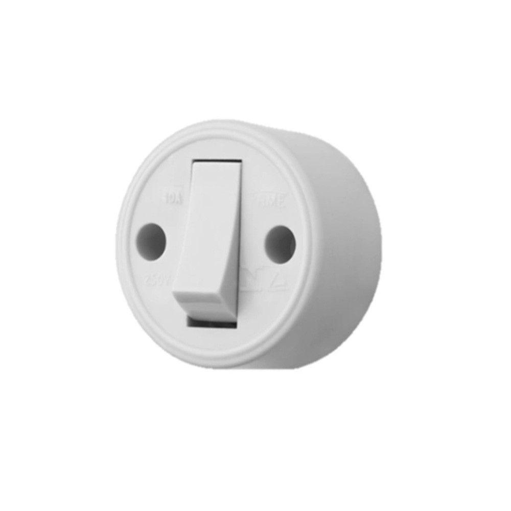 Interruptor Simples 10a-250v - Cinza - Sobrepor - 1