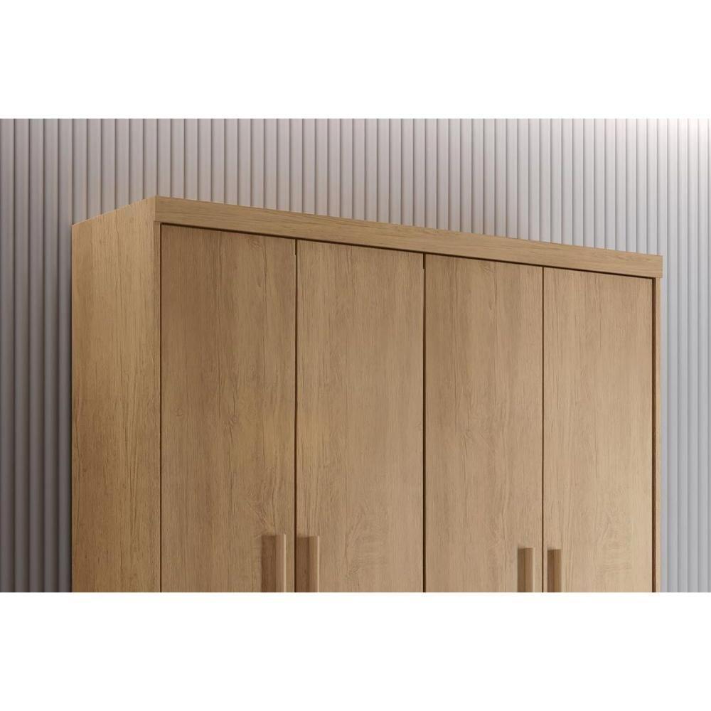 Guarda Roupa Solteiro 4 Portas E 2 Gavetas Hawaii Naturale - Rufato - 2