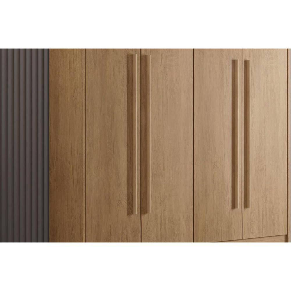 Guarda Roupa Solteiro 4 Portas E 2 Gavetas Hawaii Naturale - Rufato - 3