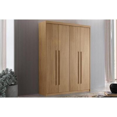 Guarda Roupa Solteiro 4 Portas E 2 Gavetas Hawaii Naturale - Rufato