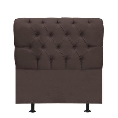 Cabeceira Estofada Cama Box Solteiro 100cm París Suede Marrom- Mabe Magazine