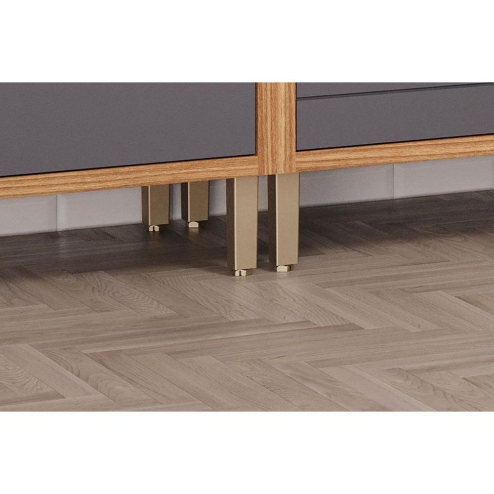 Kit Cozinha Modulada 5 Peças Eloise 2 Aéreos + 1 Balcão + 1 Torre Quente + 1 Complemento C5p109 Freijó Titanium - 7