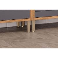 Kit Cozinha Modulada 5 Peças Eloise 2 Aéreos + 1 Balcão + 1 Torre Quente + 1 Complemento C5p109 Freijó Titanium - 7