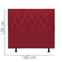 Cabeceira Estofada Cama Box Queen 160cm Istambul Corino Vermelho- Mabe Magazine - 3